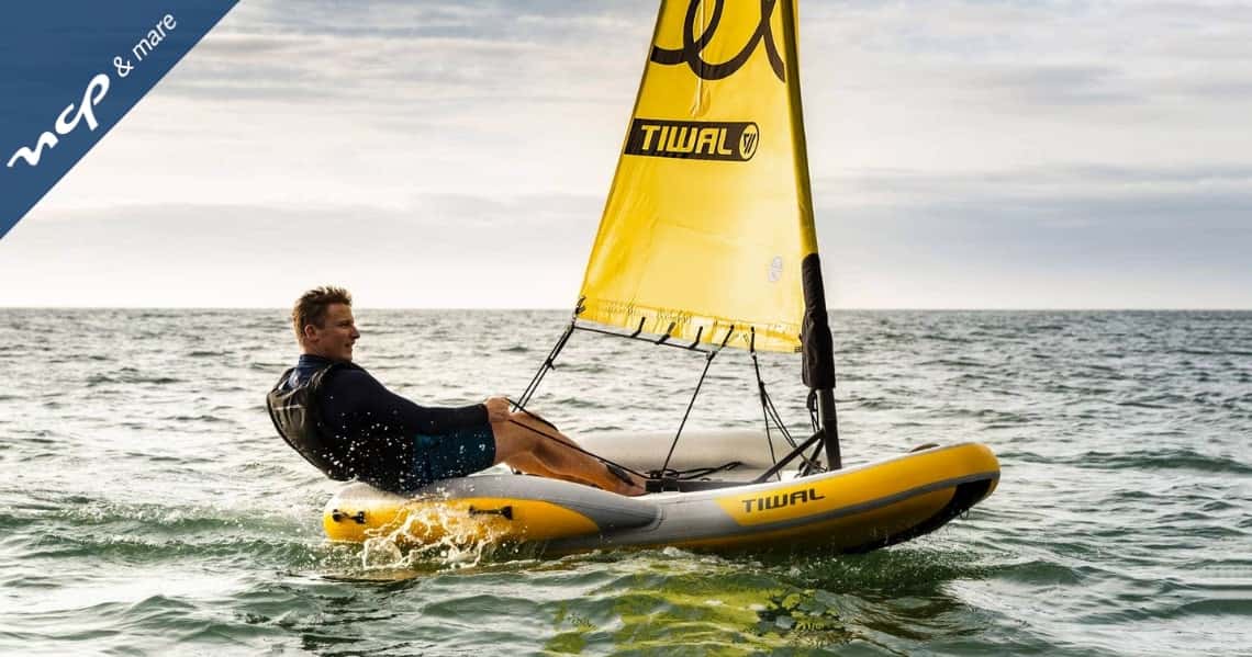 twal 2 inflatable sailboat water toy / sport toy on yacht for charter in croatia
